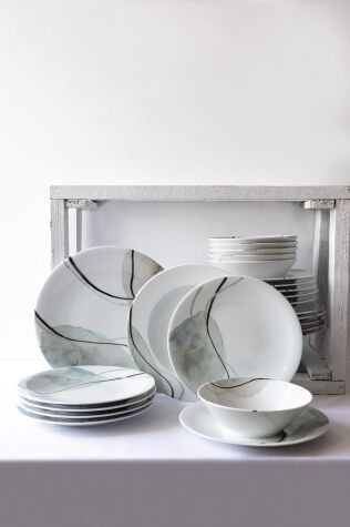 Kütahya Porselen Zeugma 24 Parça 6 Kişilik Yemek Takımı 885701 - Kütahya Porselen