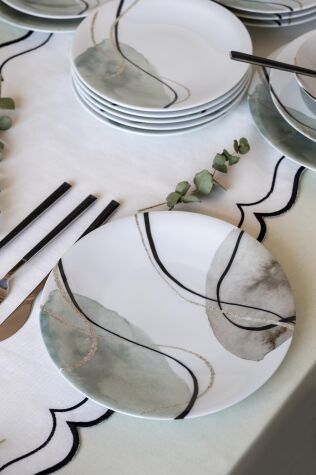 Kütahya Porselen Zeugma 24 Parça 6 Kişilik Yemek Takımı 885701 - Kütahya Porselen