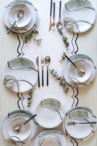 Kütahya Porselen Zeugma 24 Parça 6 Kişilik Yemek Takımı 885701 - Kütahya Porselen