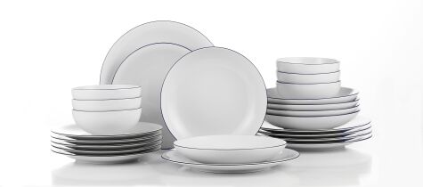 Kütahya Porselen Zeugma 24 Parça 6 Kişilik Yemek Takımı Lacivert - Kütahya Porselen