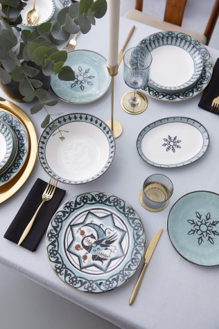 Kütahya Porselen Zeugma Selçuklu 27 Parça 6 Kişilik Yemek Takımı - Kütahya Porselen