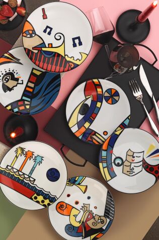 Kütahya Porselen Zeugma 27cm 6 Parça Free Time Servis Seti 8739 - Kütahya Porselen