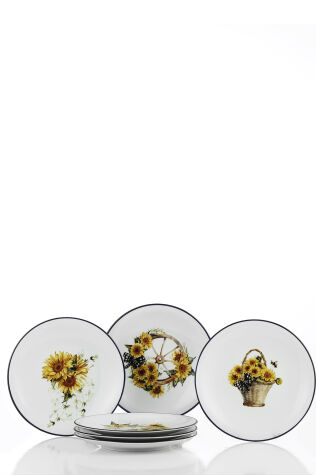 Kütahya Porselen Günebakan 6 Parça 21 Cm Servis Tabağı - Kütahya Porselen