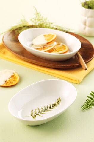 Kütahya Porselen Bellis 2 Parça 15 Cm Kayık Tabak - Kütahya Porselen