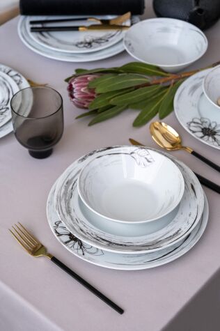 Kütahya Porselen Leonberg 24 Parça 6 Kişilik Yemek Takımı 885689 - Kütahya Porselen