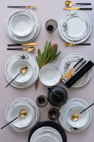 Kütahya Porselen Leonberg 24 Parça 6 Kişilik Yemek Takımı 885689 - Kütahya Porselen