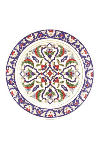 Kütahya Porselen Lenger 25 cm Duvar Tabağı Dekor No:116 - Kütahya Porselen