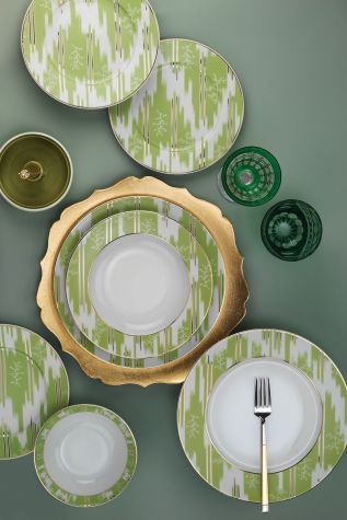 Kütahya Porselen - Leonberg 24 Prc Yemek Seti Yeşil Renk 105633