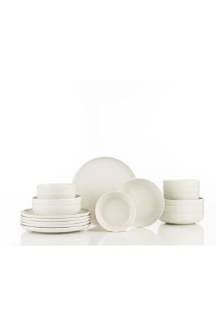 Kütahya Porselen Moderna 18 Parça 6 Kişilik Yemek Takımı Krem - Kütahya Porselen