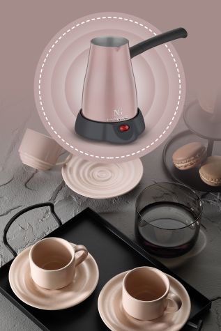 NG Home - NG Home 14 Parca 6 Kişilik Kahve Ve Keyif Seti Rosa