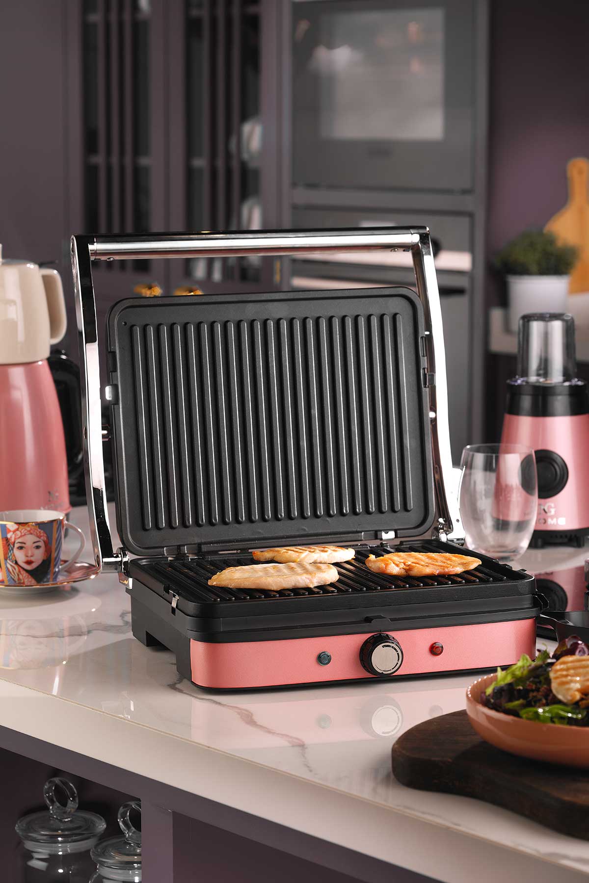 NG HOME RETRO PLUS TOST MAKİNESİ ROSE - 1