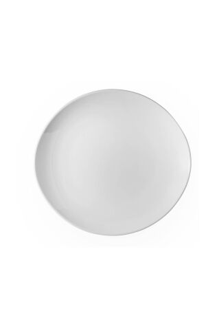 Kütahya Porselen Oval 30 Cm Izgara Servis Tabağı Dekorsuz - Kütahya Porselen